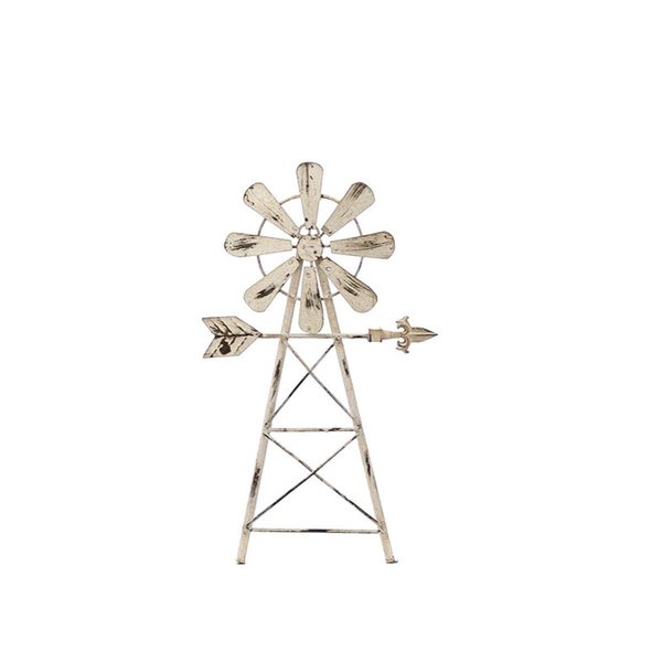 Balcony Beyond Metal Windmill Design for Decor - Distressed Finish BA2647770